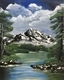 Mountain in oil